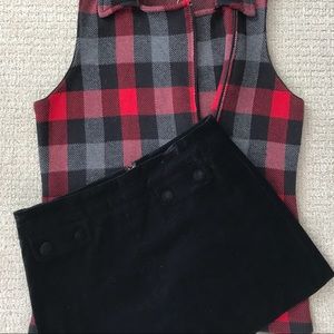 Behnaz Sarafpour Black Velvet Mini Skirt